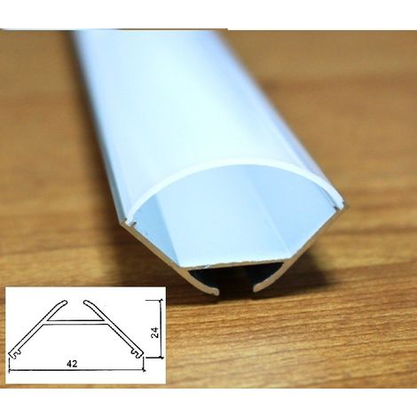 Profilo Alluminio angolare grande a plafoniera Strisce Strip LED Barra Rigida copertura opaca