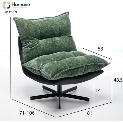 Tissu pour canapé en métal et métal vert 100 x 50 x 40 cm HOMAIRE (1/5)