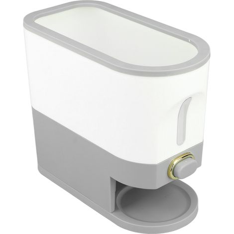 Distributeur de riz transparent à fermeture hermétique, boîte de rangement pour céréales, petit format (5 kg), idéal pour la cuisine. (1/5)