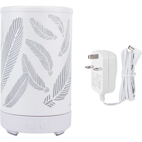 Ätherisches Öl-Diffusor mit Blattmuster – Aromatherapie-Luftbefeuchter für Büro und Zuhause – 100–240 V (UK-Stecker) (1/5)