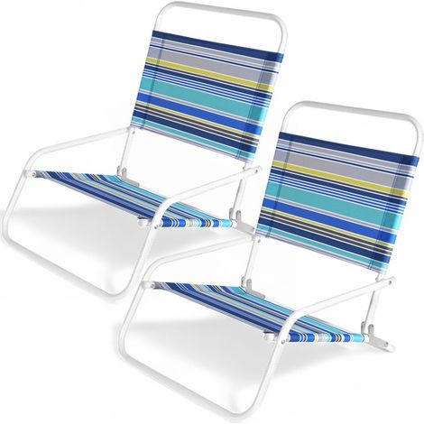 Sedie da spiaggia pieghevoli, 2 pezzi.