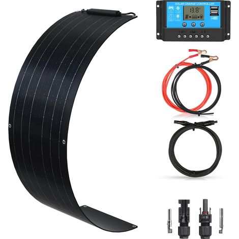 100W kit solaire flexible avec régulateur pour hors réseau (50W KIT) (1/5)