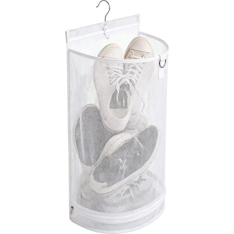 Mesh Wäschesammler Großraum-Mesh-Organizer Hängende Wäschetasche für Studentenwohnheim, Wohnmobil, Badezimmer, Garage, Erwachsene, Hausbesitzer, Frauen, Männer und (1/5)