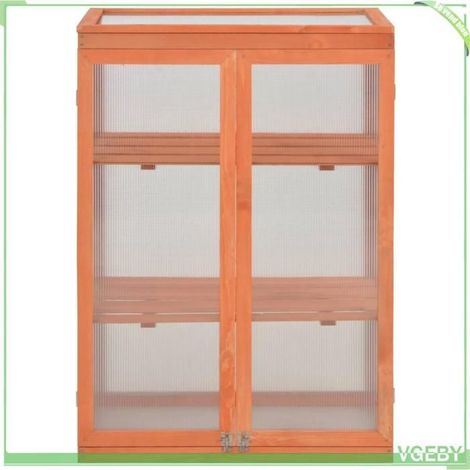 Serre de jardin - FAF EICY - 170646 - 75x47x109 cm - Bois massif & polycarbonate - 2 portes (1/5)
