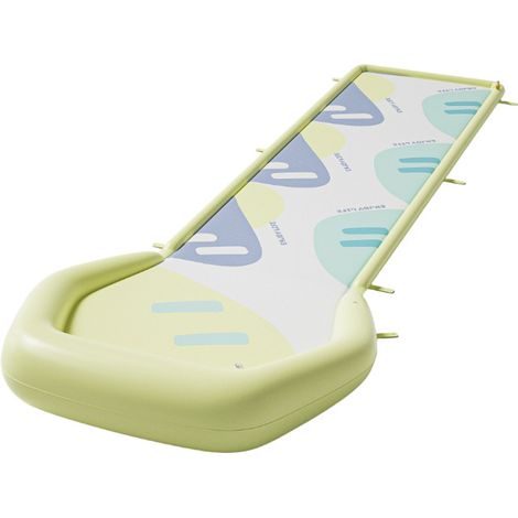 Toboggan Aquatique Extérieur pour Enfants, Grand Modèle 480x163 cm, Double Piste de Glissade d'Eau avec Motifs Géométriques Pastel, Jeu de Plage et Jardin pour Été