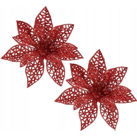 STELLA ROSSA DI BETLEMME GLITTER 2x CLIP 9 cm (1/5)