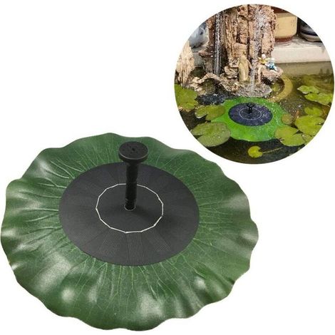 Fontaine solaire 1,4 W – Pompe solaire pour bassin de jardin, bassin d’oiseaux, bassin de poisson, décoration Feuille de lotus (1/5)
