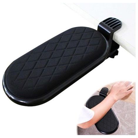 Repose-bras ergonomique réglable 180° pour bureau – noir, support de poignet ajustable compatible maison et bureau (1/5)