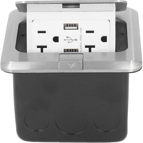 Versenkte 20-A-Tischsteckdose mit 2 USB-Anschlüssen, amerikanischer Standard AC125V (1/5)