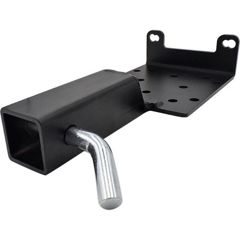 Plaque de montage pour treuil avec récepteur de 2 pouces, support de montage universel pour treuil de remorque compatible avec VTT, UTV, remorques et camions. (1/4)