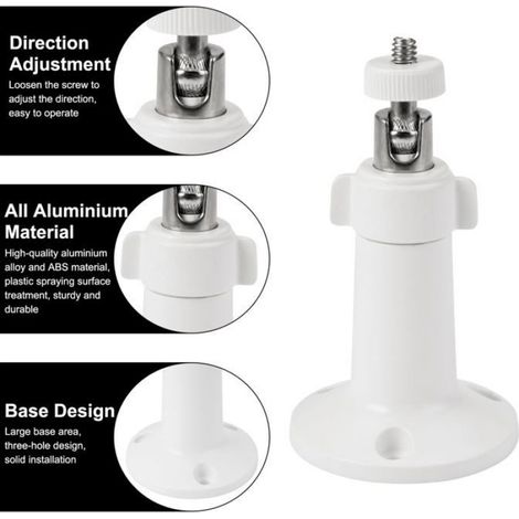 3 Pièces Support Caméra Métal 360° Réglable Mural Pour Arlo Pro 2 Go Light Corvina (1/3)