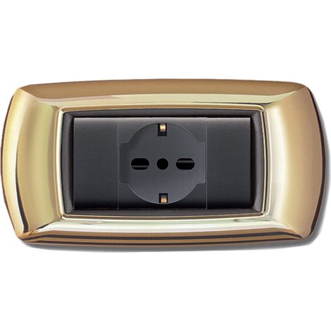 Placca placchetta per interruttore elettrico 4 Posti - Oro ECL2984OR (1/2)