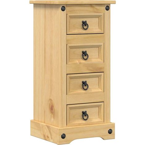 Nachttisch Corona 35x32,5x74 cm aus massivem Kiefernholz