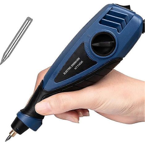 Stylo graveur 25 W, outil de gravure à 6 vitesses, graveur portatif pour bois, métal et verre (prise UE). (1/5)