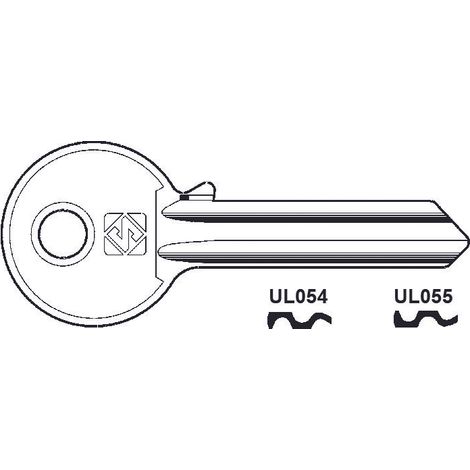 Chiavi per cilindri universal 6 spine grandi in acc. nich. - ul054 dx