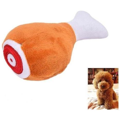 1 x Wand Shaped Chew Toy for Pet Dog Cat Plush Squeaker (1/4)