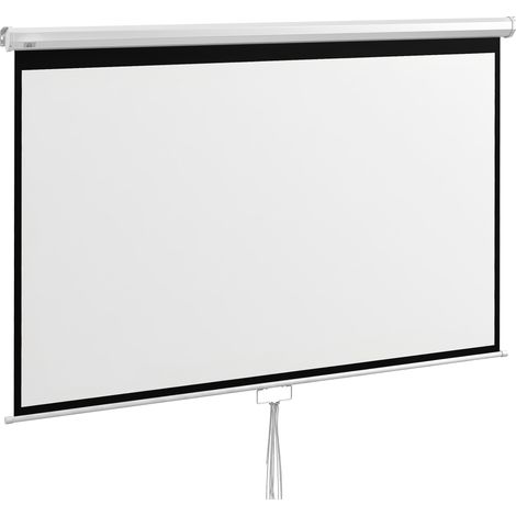 Écran de projection 100 pouces pour vidéoprojecteur TV Home Cinéma 4K HD, format 16:9, support mural ou plafond (1/5)