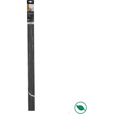 Forestea – Bande de chant stratifié marbre noir 645 x 38 mm – Corps massif en alliage léger – Système de fixation collage à chaud