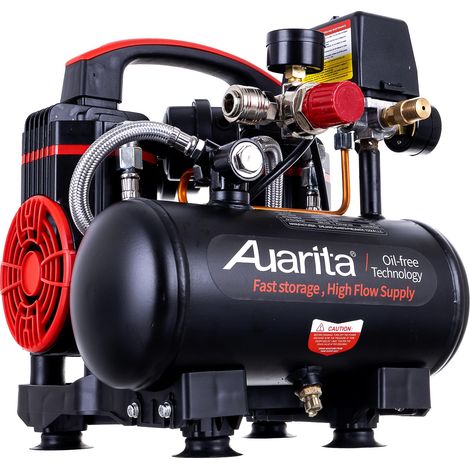 COMPRESOR AUARITA SIN ACEITE DE 900W Y 3L, SILENCIOSO DE DOS CILINDROS (1/5)