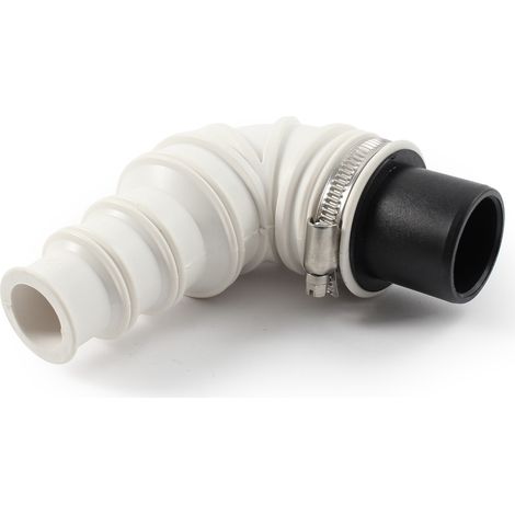 Wiltec Raccord en angle 90° Clapet anti-retour DN40 Collier de serrage pour Pompe relevage – Pour Eaux usées chargées WC – Station de Pompage Assainissement – Pièce de rechange