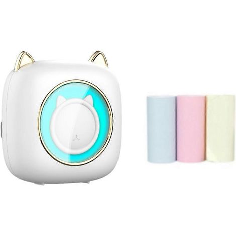 C23 Mini Imprimante Thermique Bluetooth, Étiqueteuse pour Photos & Prix, Compatible avec Étiquettes Couleur, 3 Rouleaux de Papier Inclus