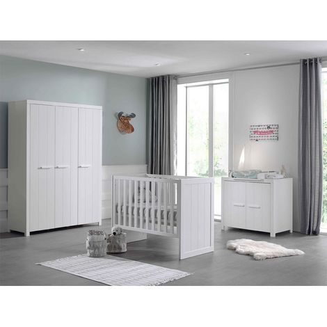Chambre Complète Bébé 4P "Erik" Blanc