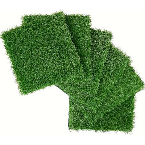 Dalles de gazon artificiel emboîtables pour terrasse, balcon et jardin, 30x30 cm, vert (1/5)
