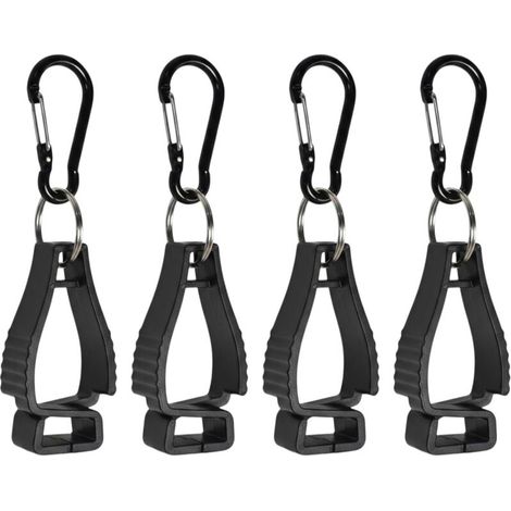 4 Pcs Pinces à Gant pour Gants de Travail Pince à bâche avec Mousqueton Clip Porte Gant Multifonctionnelle anti Perte Glove Clips Légère et Pratique pour Gants de Serviettes, Travail de Sécurité (1/5)