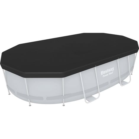 Bâche 4 Saisons 418 x 230 cm pour Piscine Hors Sol Power Steel™ Ovale 427 x 250 cm (1/5)