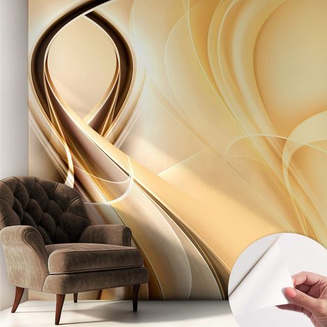 Fotomurale adesivo - parete decorativa - decorazione casa - stile moderno parete - Linee ondulate 250x250 cm (1/5)