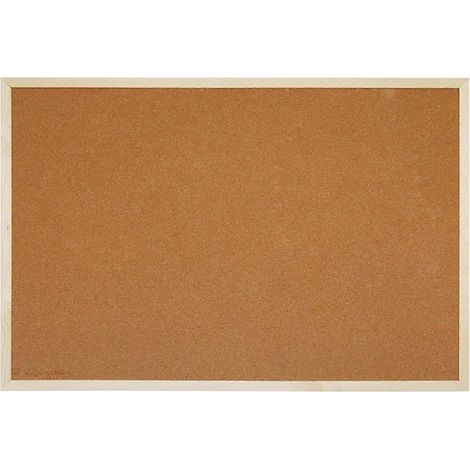 Tableau d'affichage en liège, cadre en bois durable et polyvalent, idéal pour les avis, messages, photos et mémos. (1/5)