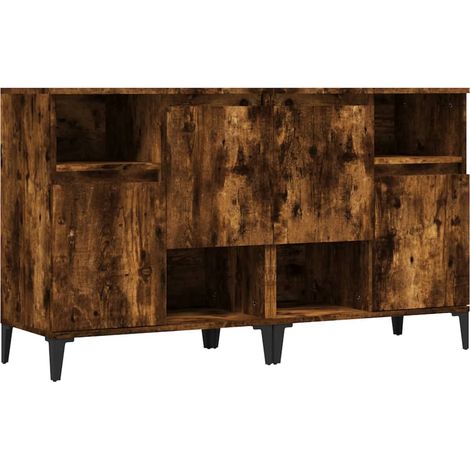 2 Stk. Sideboard/Anrichte/Buffet Räuchereiche 60x35x70 cm Holzwerkstoff LXWW405115 (1/5)