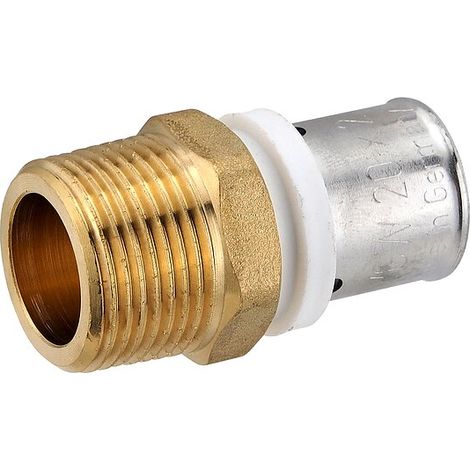 Pressfitting-Übergang 20 x 2,0 mm - 3/4 Zoll Außengewinde für MV-Rohr