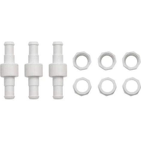 Tuyau pivotant pour robot de piscine avec roulement à billes D20, compatible avec les modèles Polaris 180, 280, 380 et 3900 (lot de 3, blanc). (1/5)