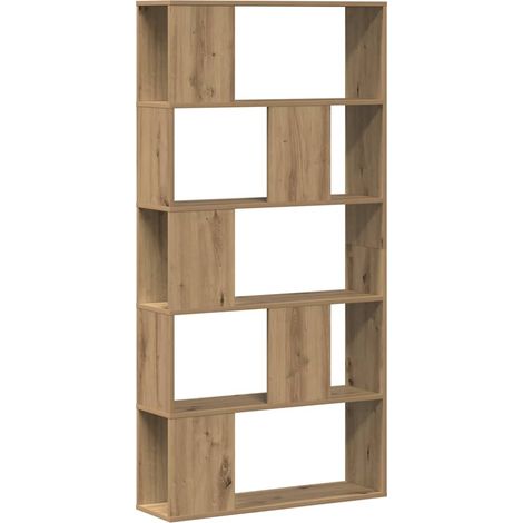 Maison Exclusive - Bücherregal 5 Böden Artisan-Eiche 80,5x23,5x16