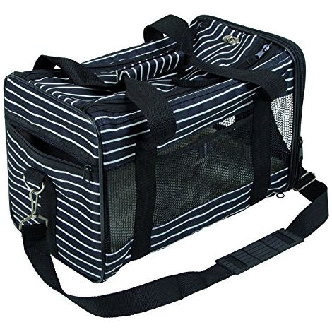 Kerbl - Borsa da Viaggio Cuba, 40 x 26 x 28 cm, Colore: Nero/Bianco (1/4)