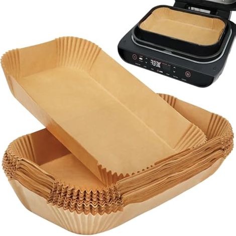 Garnitures pour friteuse à air Ninja Foodi MAX Health Grill AG551UK/AG651UK/DG551UK, grands papiers jetables pour friteuse à air, accessoires pour gril Ninja (100 pièces) (1/3)