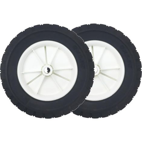 2 Roue de tondeuse, 200mm, Caoutchouc, Pour entretien pelouse (1/3)