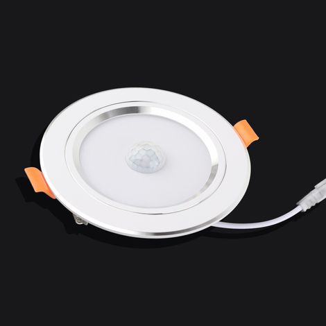 18-W-LED-Spot mit Infrarot-Bewegungsmelder, runde Deckenleuchte, 9 W kaltweiß, Innenbeleuchtung (1/5)