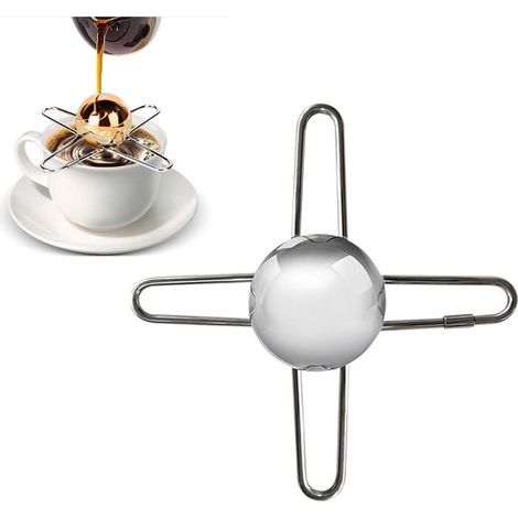 Sfera di raffreddamento riutilizzabile in acciaio inox per espresso, caffè, cocktail e bourbon - Perfetta per raffreddare le bevande ghiacciate (1/5)