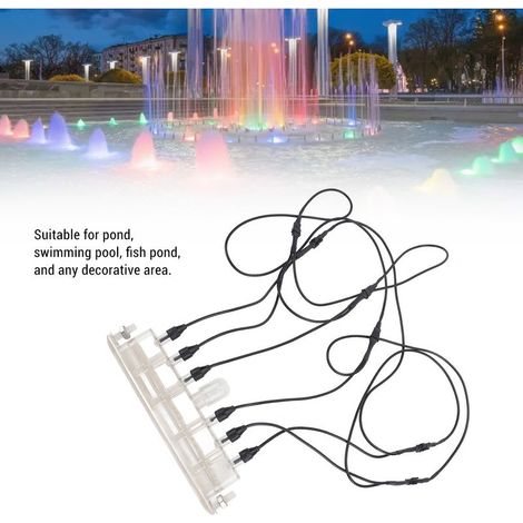 Jet LED RGB de Cascade pour Piscine et Bassin Fontaine Lumineuse 12V en Plastique Durable (1/5)