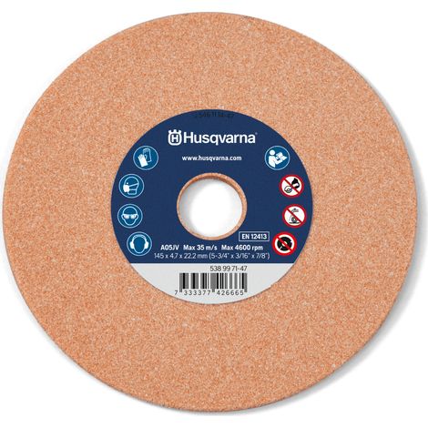 Disque affûteur de chaîne .325" 3/8 404" Husqvarna piko 145 mm x 6,0 mm x 22,2 mm pour limiteurs