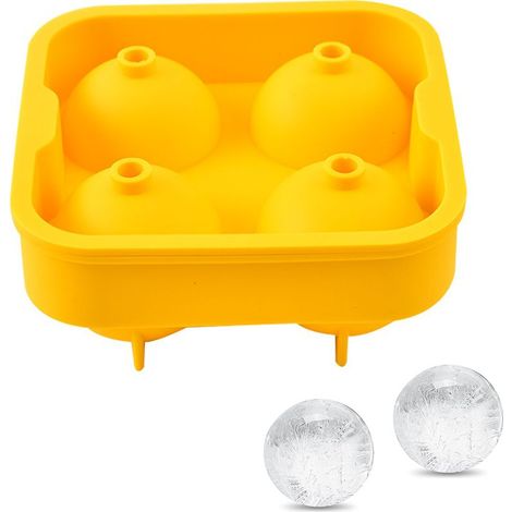 Kugelförmige Eisform – für Whisky und Cocktails – 2,5 cm Durchmesser – flexibles Silikon – 2er-Set (1/5)