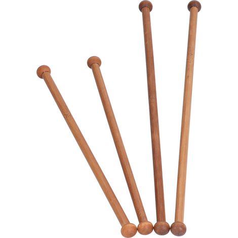 Lot de 4 barres de suspension rondes en bois de santal, barrettes décoratives à épingles. (1/5)