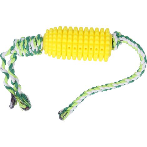 Jouet à mâcher interactif en forme d'épi de maïs pour chien, pour le nettoyage des dents et la poussée des molaires, en corde de coton. (1/5)