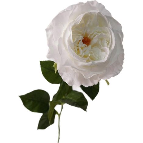 Bouquet de roses artificielles, centre de table réaliste, rose au toucher naturel, idéal pour un anniversaire, une salle à manger, une fête ou une maison.-White