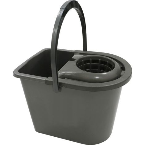 15 Litre Recycled Plastic Mop Bucket, Grey (1/4)