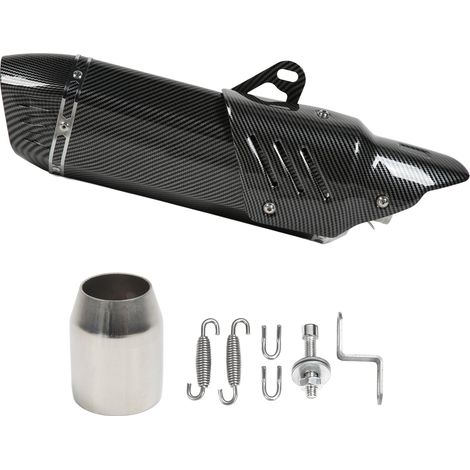 Embout d'échappement moto universel 304 acier inoxydable couvercle fibre de carbone pour diamètre 38-51mm style carbone (1/5)