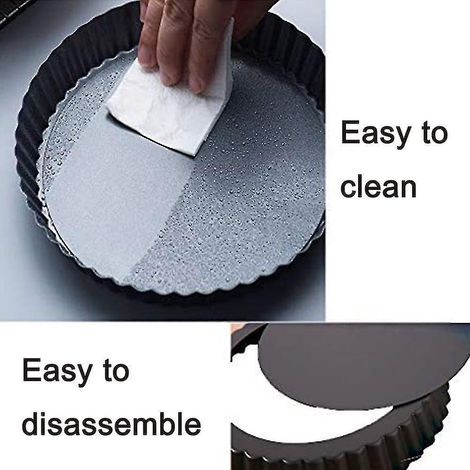 Tarteform – 22 cm, antihaftbeschichtet, mit herausnehmbarem und geriffeltem Boden (1/4)