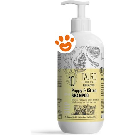 Tauro Pure Dog&Cat Nature Delicate Puppy&Kitten Shampoo Step 2 - Confezione 400 ml - Igiene Cane